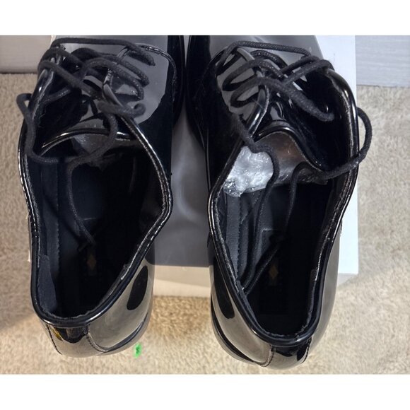 Joseph Abboud Shoes Mens Size 9M Black Patent Leather Lace Up Oxford - Picture 8 of 13
